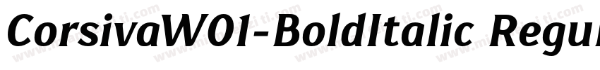 CorsivaW01-BoldItalic Regular字体转换